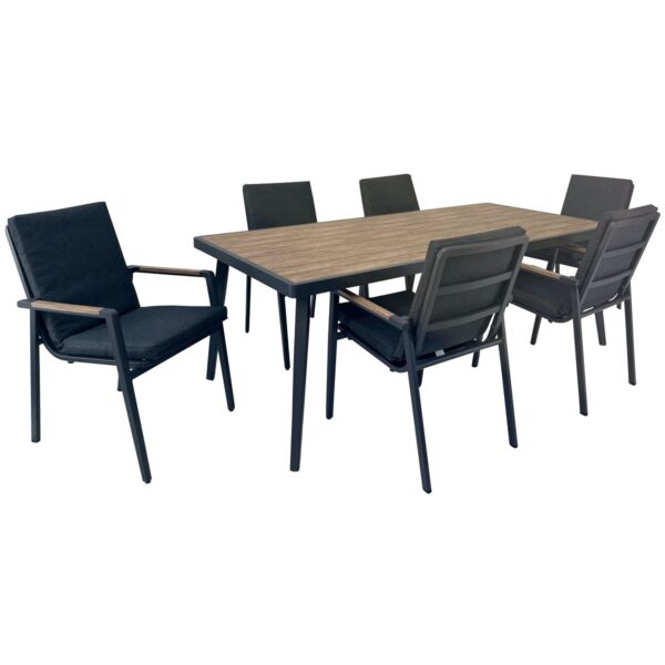 Arletter Dining Table 170x95cm & 6 Chairs - Image 2