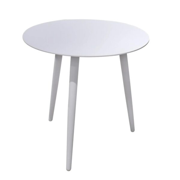 Syros 50cm Round Side Table White - Image 3