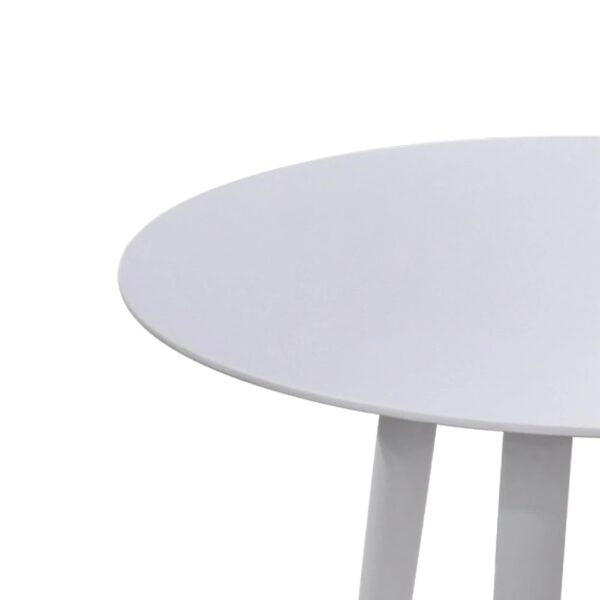 Syros 50cm Round Side Table White - Image 4