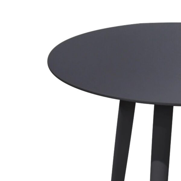 Syros 50cm Round Side Table Grey - Image 3