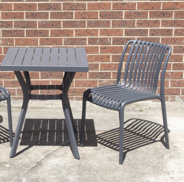 Daffodil 60cm Square Bistro Table Grey - Image 3