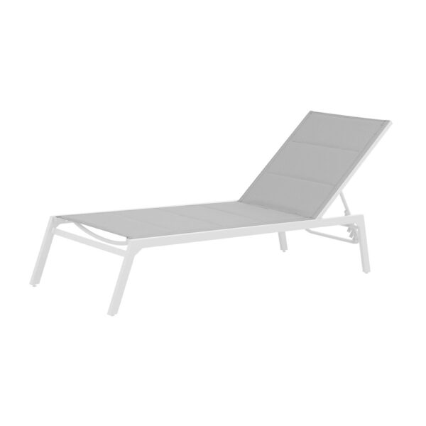 Bon Padded Sunlounger White - Image 2