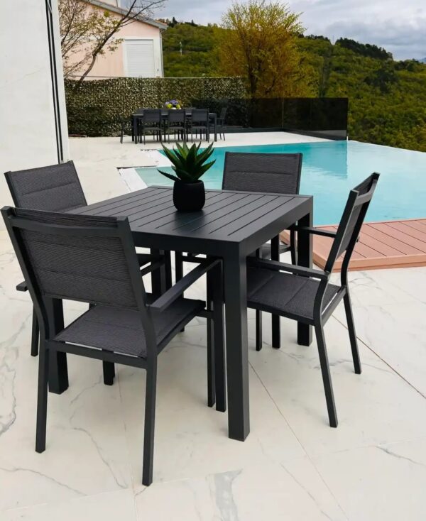 Bon Dining Table 90x90cm Grey (Seats 4)