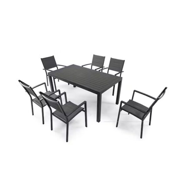 Bon Dining Table 160x90cm Grey (Seats 6) - Image 3