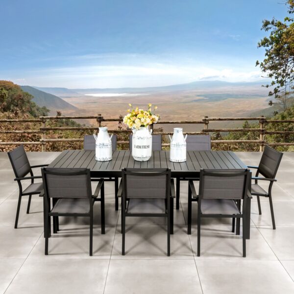 Bon Dining Table 210x90cm Grey (Seats 8)