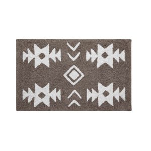 Bath Mat 45x70cm Brown/White