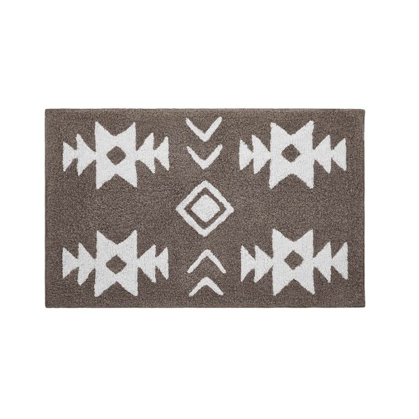 Bath Mat 45x70cm Brown/White