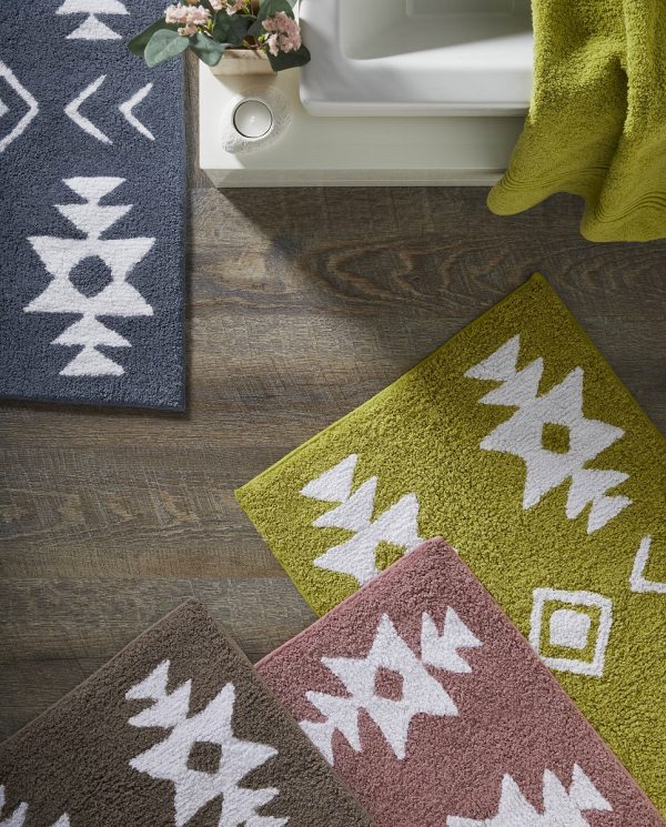 Bath Mat 45x70cm Blue/White - Image 2