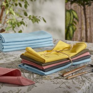 Linen Napkin 45x45cm Antracite 6 Pcs