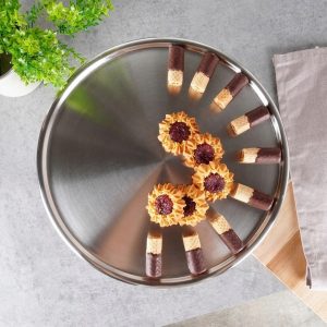 Pastry Plate Stainless Steel 33cm