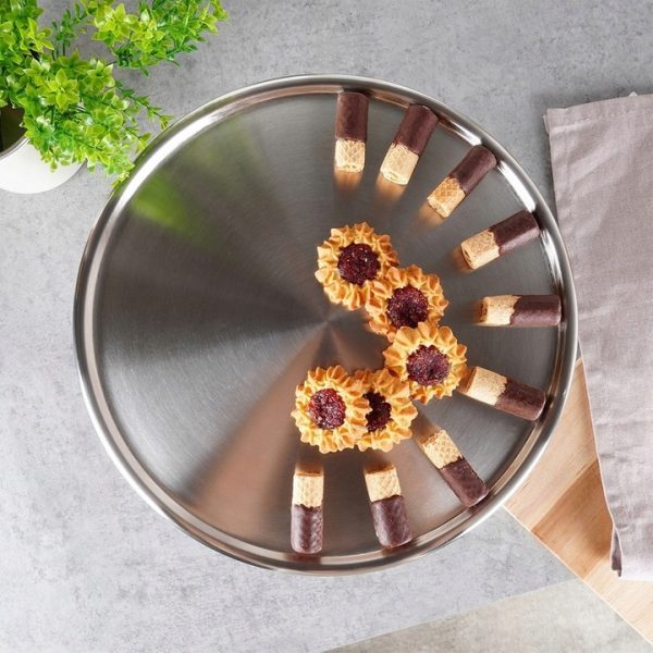Pastry Plate Stainless Steel 33cm - Image 2