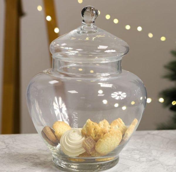 Glass Storage Vase with Lid - Image 3