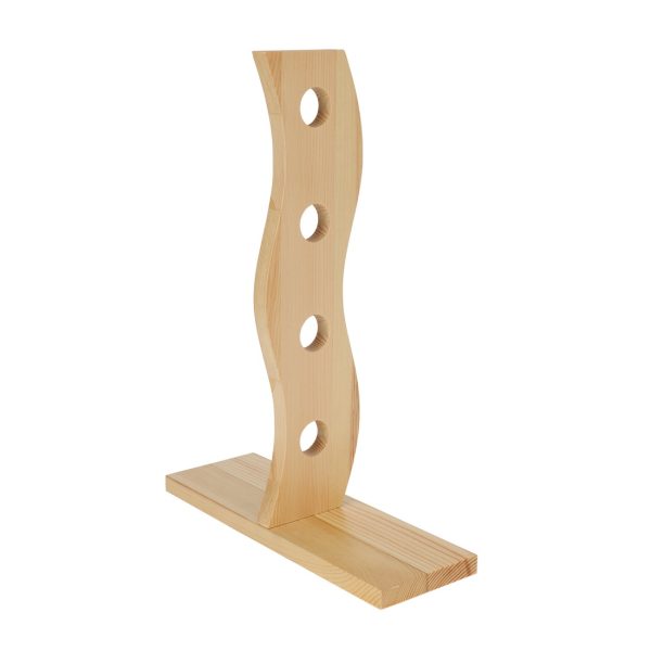 Wooden Wine Rack for 4 Bottles - Image 5