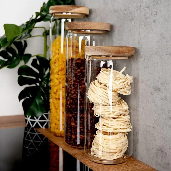 Glass Storage Jar with Lid 1000ml - Image 2