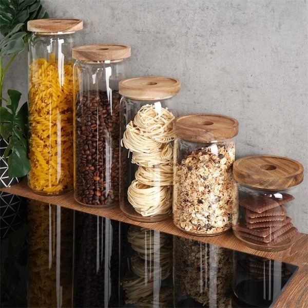 Glass Storage Jar with Lid 1000ml - Image 3