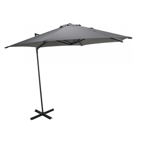 Side Hanging Umbrella 270cm Light Grey