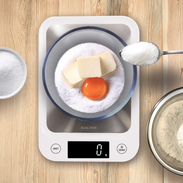 5Kg White Stainless Steel Kitchen Scale - Image 2