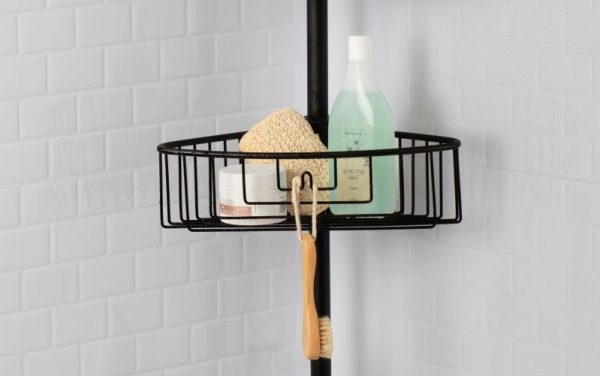 Telescopic Bar with 4 Baskets Black - Image 2