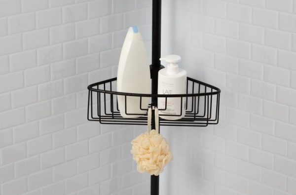 Telescopic Bar with 4 Baskets Black - Image 3
