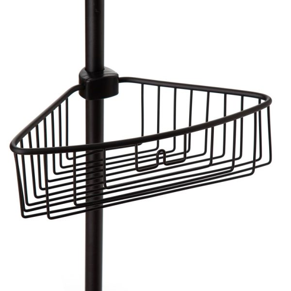 Telescopic Bar with 4 Baskets Black - Image 6