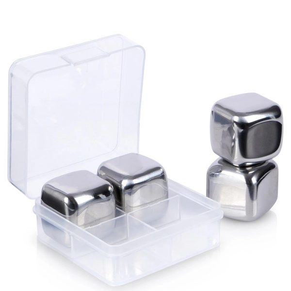 Stainless Steel Ice Cubes 4 Pcs - Image 2