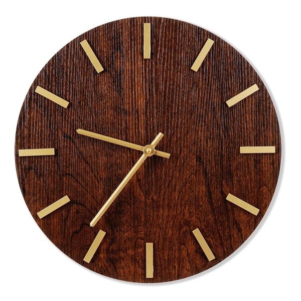 Wall Clock Wood Colour 40cm - Image 2