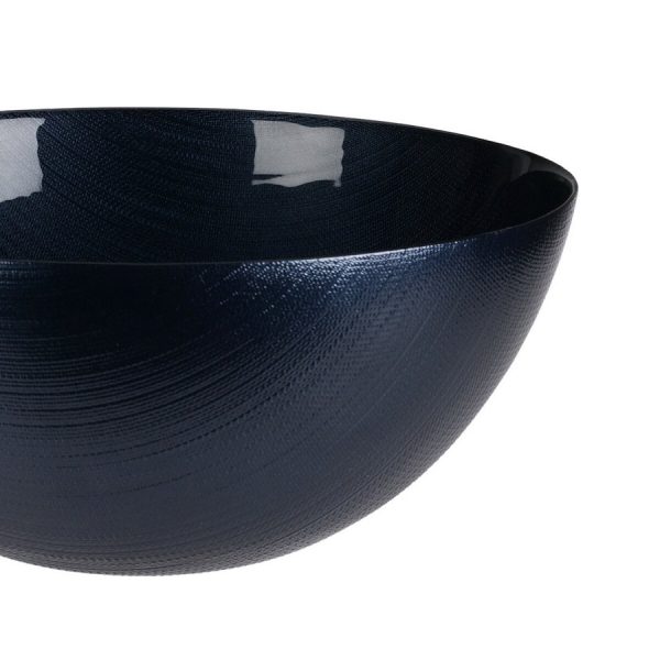 Navy Glass Serving Bowl 28cm - Image 3