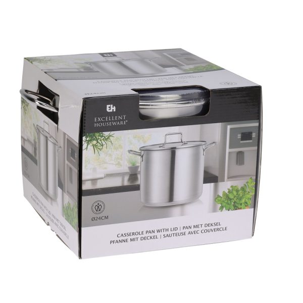 Stainless Steel Casserole 24cm - Image 3