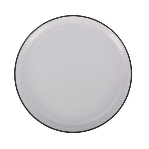 Melamine Plate 25cm Black & White