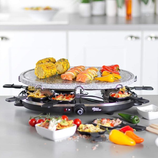 G&P 8 Pcs Stone Raclette Grill