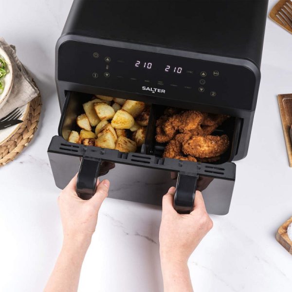 Salter 7 Lt Dual Air Fryer with Divider - Image 4