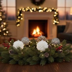 Xmas Hanging Pinecone Ball 8cm