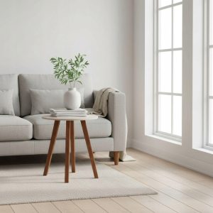 Table 40x43cm Marble Look