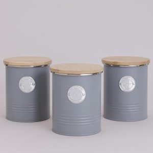 Typhoon Living Tea/Coffee/Sugar Canister Grey
