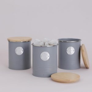 Typhoon Living Tea/Coffee/Sugar Canister Grey