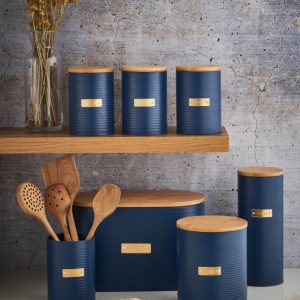 Typhoon Otto Tea/Coffee/Sugar Canister Navy