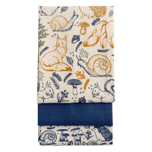 P&K Woodland Tea Towels Set 3 Pcs
