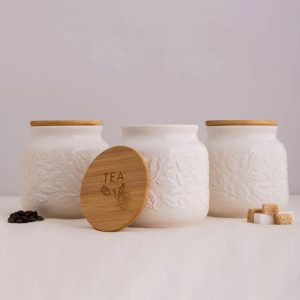 P&K Acorn Tea/Coffee/Sugar Canister Set