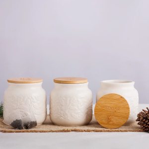 P&K Acorn Tea/Coffee/Sugar Canister Set