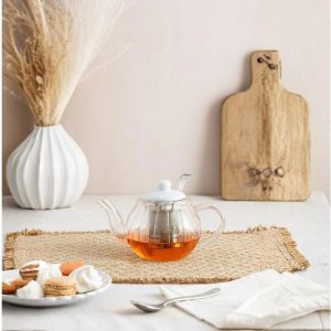 P&K Luxe Teapot 500ml Glass White