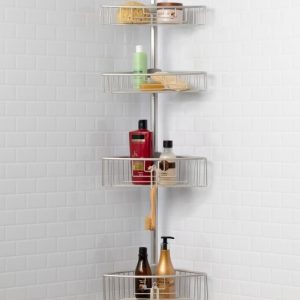 Telescopic Bar with 4 Baskets Steel