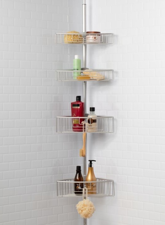 Telescopic Bar with 4 Baskets Steel