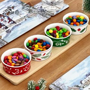 Xmas Serving Set On Tray Set 5 Pcs