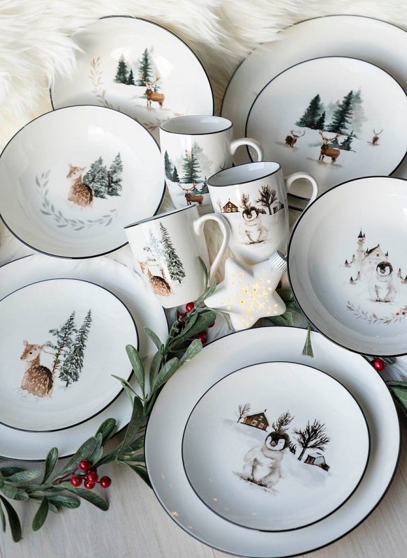 Xmas Greenwood 3 Pcs Dinner Set for 1 (3 Designs) - Image 6
