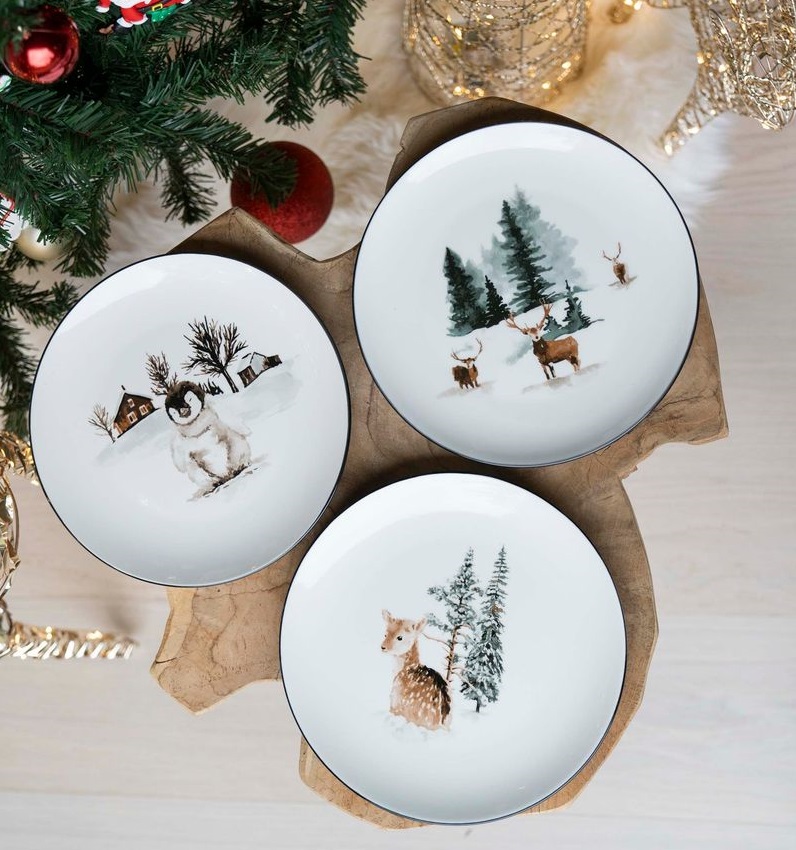 Xmas Greenwood 3 Pcs Dinner Set for 1 (3 Designs) - Image 3
