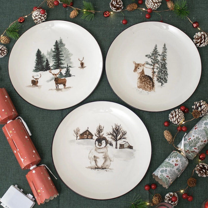 Xmas Greenwood 3 Pcs Dinner Set for 1 (3 Designs) - Image 4