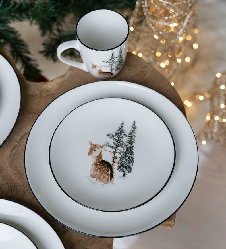 Xmas Greenwood 3 Pcs Dinner Set for 1 (3 Designs) - Image 2