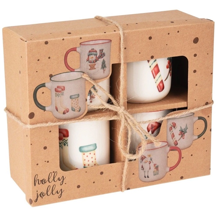 Xmas Porcelain Mugs 200ml 4 Pcs - Image 4