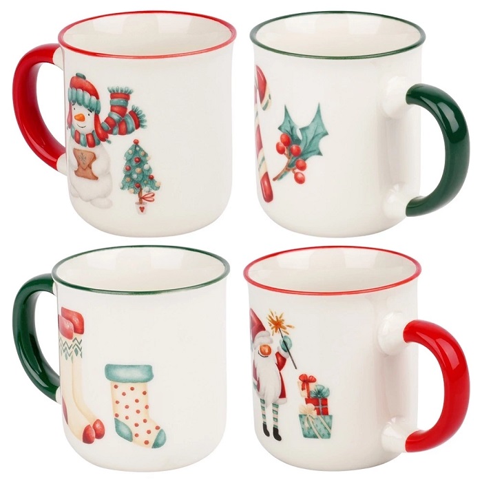 Xmas Porcelain Mugs 200ml 4 Pcs - Image 5