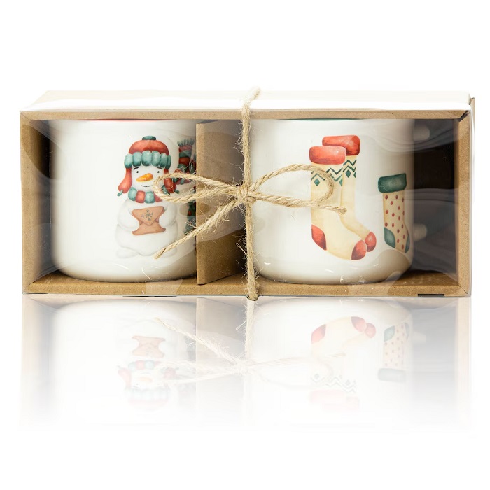 Xmas Porcelain Mugs 300ml 2 Pcs (2 Designs) - Image 5